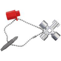 00-11-02 Knipex Diecast Zinc 7-way Control Cabinet Key, 5 → 11 mm Capacity