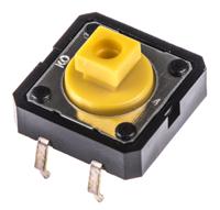 b3f-4055 Omron Yellow Plunger Tactile Switch, SPST 50 mA @ 24 V dc 3mm Through Hole
