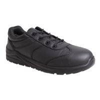 r09-sbu06-04 Rodo SBU06 Unisex Black Steel Toe Capped Safety Trainers, UK 4, EU 37