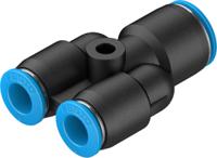 qsy-10-8 Festo QSY Series Y Tube-to-Tube Adaptor, Push In 10 mm to Push In 8 mm, Tube-to-Tube Connection Style, 153155