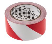 767 3M i Red, White PVC 33m Lane Marking Tape, 0.13mm Thickness