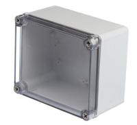 277-3607 RS PRO Polycarbonate Wall Box, IP66, 190 mm x 130 mm x 130mm
