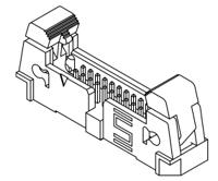 ehf-110-01-l-d Samtec EHF Series Straight Through Hole PCB Header, 20 Contact(s), 1.27 mm Pitch, 2 Row, Shrouded