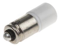 210-046 RS PRO White LED Indicator Lamp, 48V ac/dc, Midget Groove Base, 6.1mm Diameter, 1400mcd