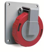 2cma166952r1000 Amphenol Industrial, 2CMA1 IP67, IP69 Grey Panel Mount 2P+E Angled Industrial Power Socket, Rated At 32A