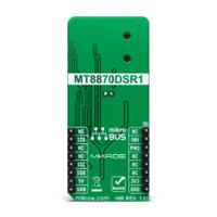mikroe-4579 MikroElektronika DTMF Decoder Click MT8870D, PCA9536 Add On Board for mikroBUS socket 3.57MHz MIKROE-4579