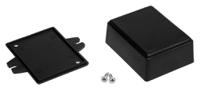 192-0786 RS PRO Black ABS Enclosure, IP53, Black Lid, 66 x 49 x 28mm