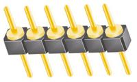 ts-106-g-a Samtec TS Series Straight Through Hole Pin Header, 6 Contact(s), 2.54 mm Pitch, 1 Row, Unshrouded