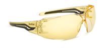 silexpsj Bolle Safety SILEX Anti-Mist UV Safety Glasses, Yellow PC Lens