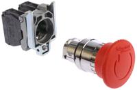 xb4bs8445 Schneider Electric Harmony XB4 Series Twist Release Emergency Stop Push Button, Panel Mount, 22mm Cutout, SPDT, IP66,