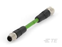 tad14541111-001 TE ConnectivityTAD14541111-001, 500mm Cat5e M12 to Female M12 Male, Terminated