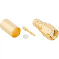 132231 Amphenol RF Plug Cable Mount SMA Connector, Crimp Termination, Straight Body