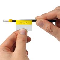 1116138 Phoenix Contact MM-WML 5 (EX10)R C1 YE/BK Adhesive Cable Marker, Yellow, 5mm Cable, for , for THERMOMARK,