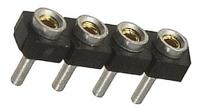 sl-104-t-10 Samtec SL Series Straight Through Hole Mount PCB Socket, 4-Contact, 1-Row, 2.54mm Pitch, Solder Termination