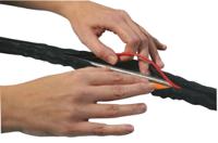 170-01006-twist-in-29-pet-bk HellermannTyton Braided PET Black Cable Sleeve, 29mm Diameter, 15m Length, TWIST-IN Series