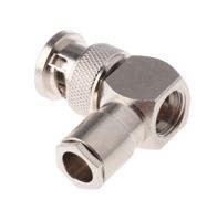 j01002a1217 Telegartner, Plug Cable Mount BNC Connector, 75Ω, Clamp Termination, Right Angle Body