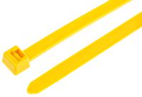 111-12003-t120re-pa66-ye HellermannTyton Cable Tie, 380mm x 7.6 mm, Yellow Polyamide 6.6 (PA66), Pk-100