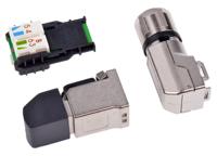 j00026a4111 Telegartner MFP8 Series Male RJ45 Connector, Cable Mount, Cat6a Right Angle 4P4C -Way