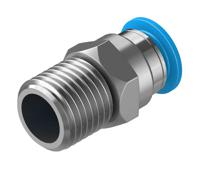 qs-14-8 Festo QS Series Straight Threaded Adaptor, R 1/4 Male to Push In 8 mm, Threaded-to-Tube Connection Style, 153005