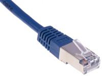 411-306 RS PRO, 10m Cat6, Blue RJ45 to Male RJ45 Male, S/FTP Shielded, Terminated PVC Sheath