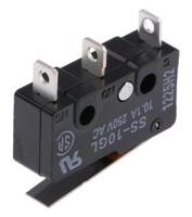 ss-10gl Omron Hinge Lever Micro Switch, Solder Terminal, 10.1 A @ 250 V ac, SPDT, IP40