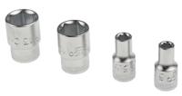 sl25l Bahco 37-Piece Metric 1/4 in Deep Socket/Standard Socket/Bit Set with Ratchet, 6 point; Hex Bit; Phillips Bit; Pozidriv