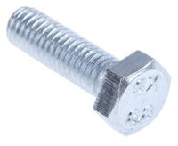 525-874 RS PRO Bright Zinc Plated Steel, Hex Bolt, M6 x 20mm