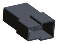 180908-5 TE Connectivity, AMP FASTIN-FASTON 2 Way Nylon 66 Crimp Terminal Housing, 6.35mm Tab Size, Natural