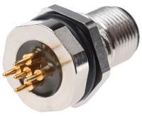 1200700235 Brad from Molex Circular Connector, 5 Contacts, Panel, M12 Connector, Socket, Male, IP68, Micro-Change Series