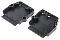 863093c25alf Amphenol Communications Solutions 863093C Series Thermoplastic Angled, Straight D Sub Backshell, 25 Way, Strain Relief