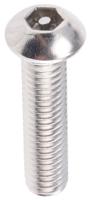 621-2861 RS PRO Plain Button Stainless Steel Tamper Proof Security Screw, M6 x 25mm