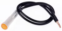 l295000nac Arcolectric (Bulgin) Ltd 2950 Series Orange Neon Panel Mount Indicator, 230V ac, 8mm Mounting Hole Size, Lead Wires