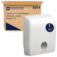 6954 Aquarius Plastic White Wall Mounting Paper Towel Dispenser, 320mm x 420mm x 150mm