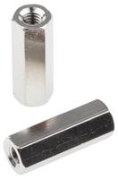 222-496 RS PRO Standoff, M4 x M4 Thread, 20mm Body, Brass, Female/Female