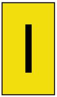 901-10460 HellermannTyton Ovalgrip Slide On Cable Markers, Black on Yellow, Pre-printed "I", 2.5 → 6mm Cable,