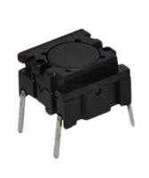3ath9 MEC IP67 Black Flat Button Tactile Switch, SPST 50 mA 6.5 (Dia.)mm PCB