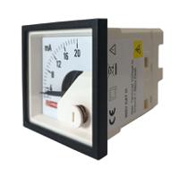 186-2476 RS PRO Analogue Panel Ammeter 20 (Input)mA DC, 45mm x 45mm, 1 % Moving Coil