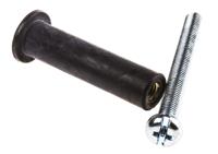 r-rnt-m5x40-50 RawlPlug Black Rubber, Steel Wall Plug, 39.8mm Length, 10mm Fixing Hole Diameter