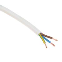 775-6132 RS PRO 3183Y 1.5 mm² 3 Core Power Cable, H05VV-F, White PVC, 100m
