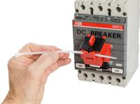 taglock-480600v-clamp-on-brkr-lo-ea Brady Red 1-Lock Polypropylene Fibreglass Reinforced Nylon Circuit Breaker Switch Lockouts, 7.14mm Shackle