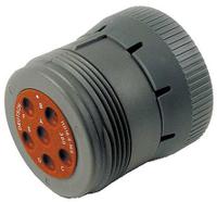 hd16-6-96s Deutsch Circular Connector, 6 Contacts, Cable, 27.15 mm Connector, Plug, Female, IP68, HD10 Series