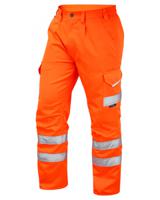 ct01-o-38r Leo Workwear CT01-O-LEO Orange Hi Vis Trouser Water Repellent 38 in 38 in Leg Length 79cm