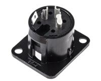 457-936 RS PRO Panel Mount XLR Connector, Male, 3 Way