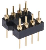 ar-08-stt ASSMANN WSW Straight Through Hole Mount 2.54mm Pitch IC Socket Adapter, 8 Pin Male DIP to 8 Pin Male DIP