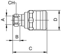 187-8865 RS PRO Brass Female Quick Air Coupling, 1/4in Hose Barb