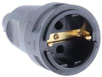 180416066 Kopp Black Cable Mount Mains Connector Socket, Rated At 16A, 250 V