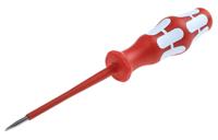 022729 Wera Slotted Insulated Screwdriver, 3 x 0.5 mm Tip, 80 mm Blade, VDE/1000V, 161 mm Overall