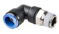 qsl-12-16 Festo QS Series Elbow Threaded Adaptor, R 1/2 Male to Push In 16 mm, Threaded-to-Tube Connection Style, 153055