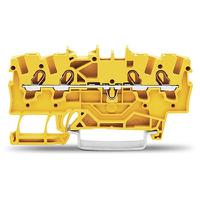 2001-1406 WAGO  TOPJOB S Series Yellow, 1.5mm², 1-Level, Push-In Cage Clamp Termination, ATEX, EAC Ex, IECEx