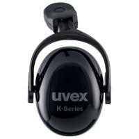 2600216 uvex K Ear Shells with Helmet Attachment, 28dB, Black, Grey